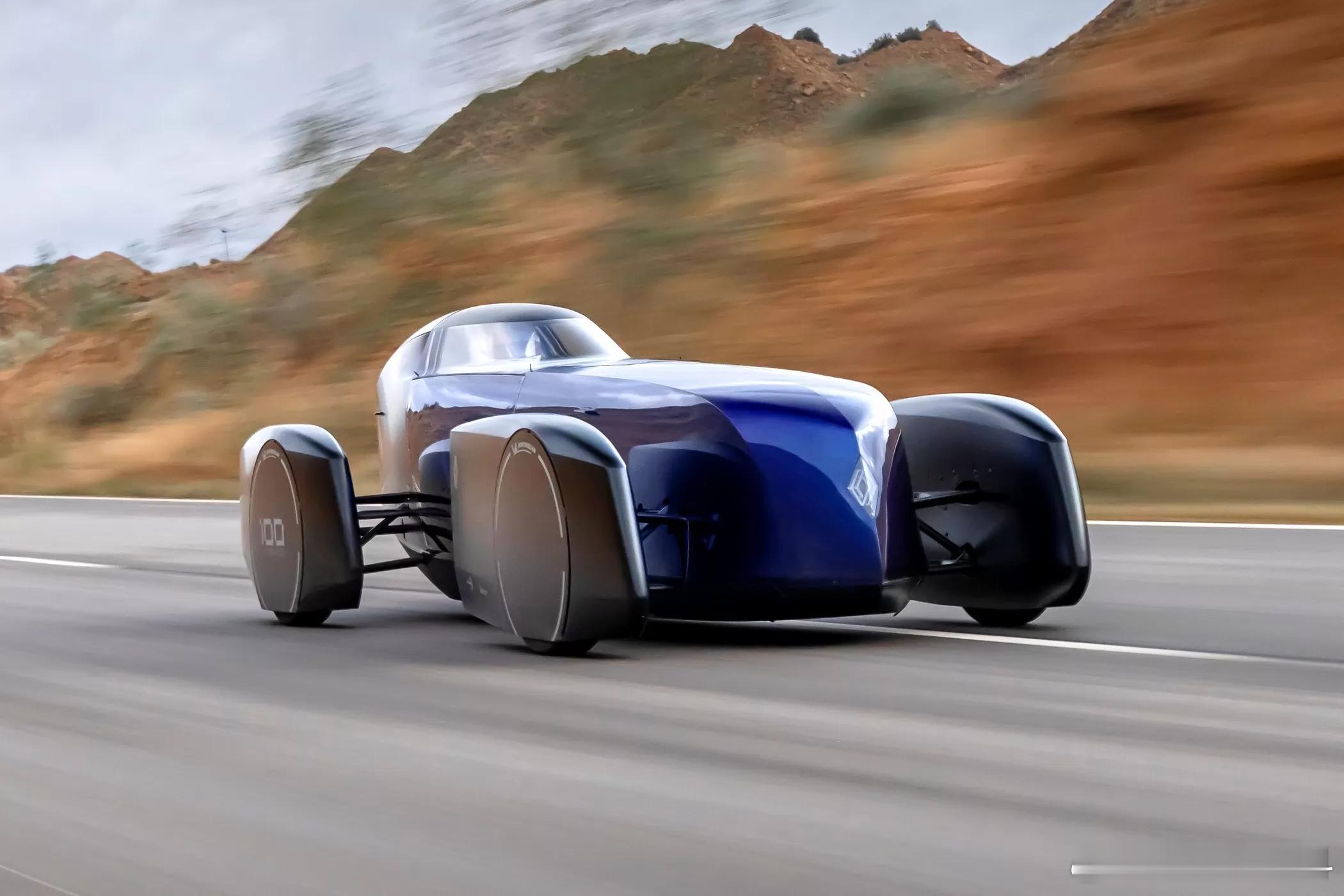 今年1月，雷诺 推出了一款实验性质的可上路概念车——Filante Record