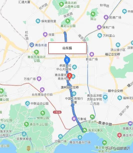 青岛山东路
     德国占领青岛前山东路所在地区是亢家庄和吴家村的麦地和菜地。