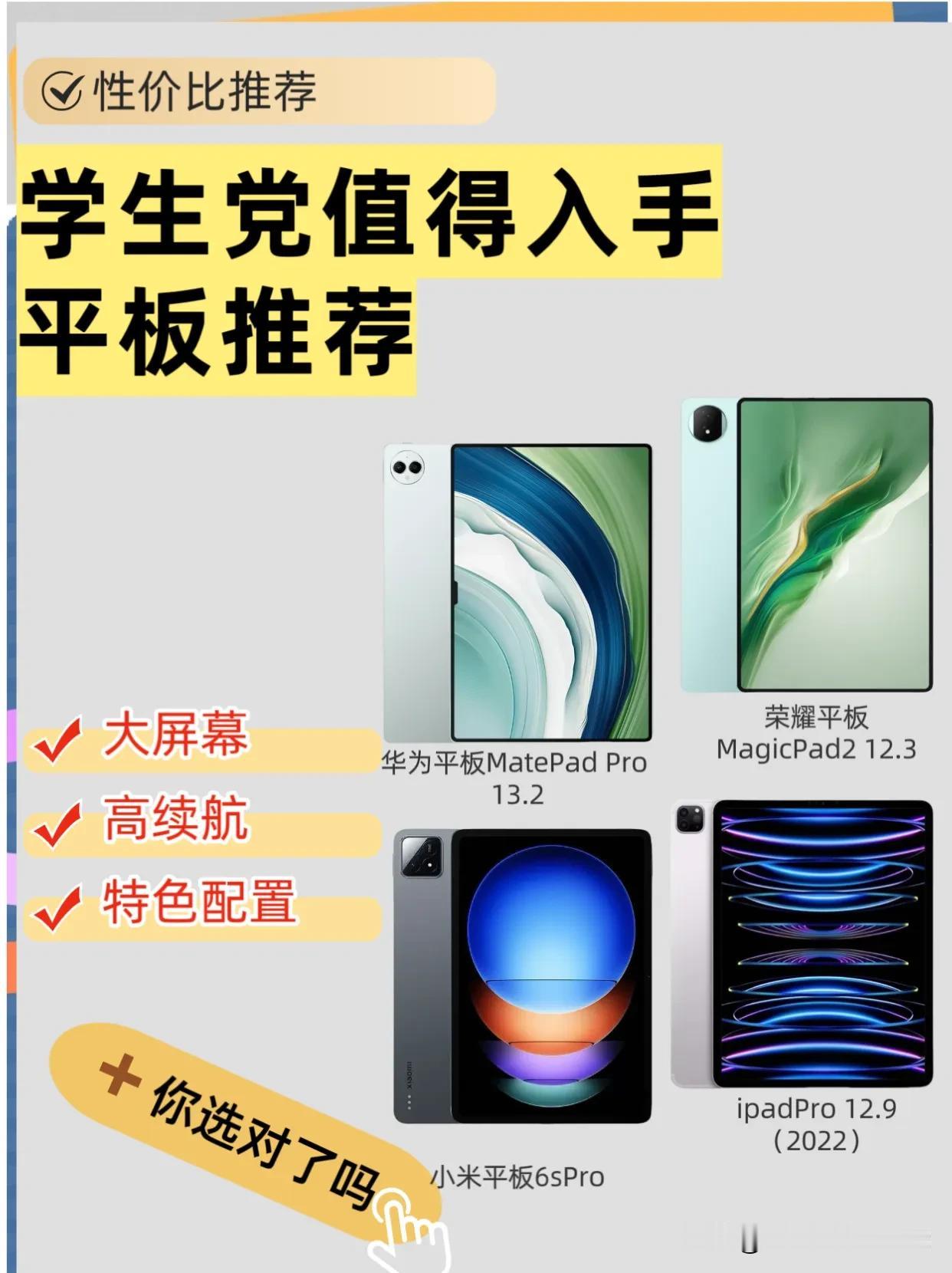 【建议收藏】2024下半年平板电脑选购攻略
Hey小伙伴们，夏天到了，是不是想窝