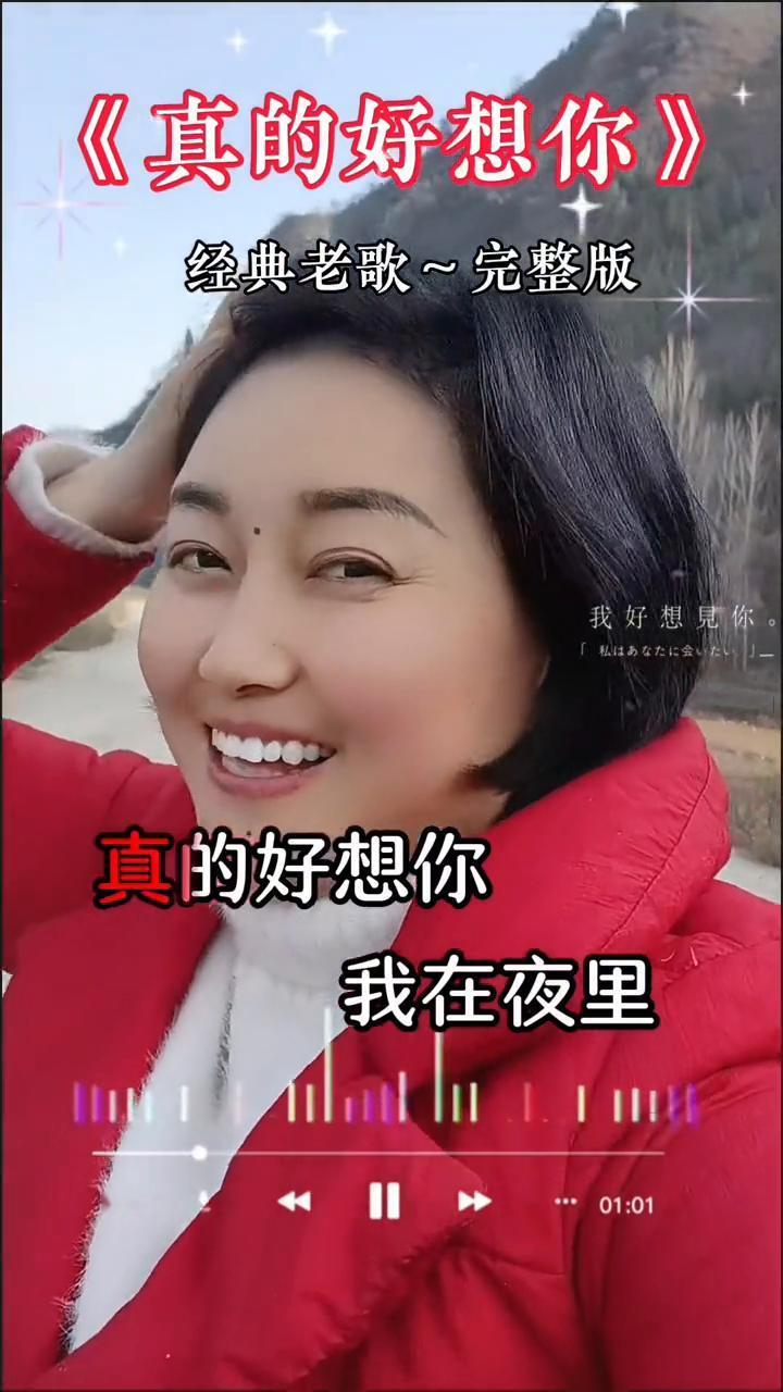 《真的好想你》经典老歌完整版。
真的好想你，我在夜里呼唤黎明，追月的彩云也知道我