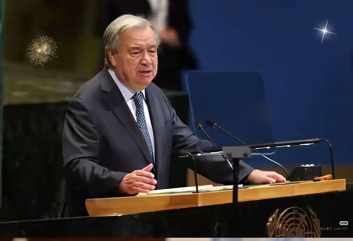 这一巴掌，虽迟但到，打得那叫一个清脆。
古特雷斯在联合国没留情面，直言二战的源头