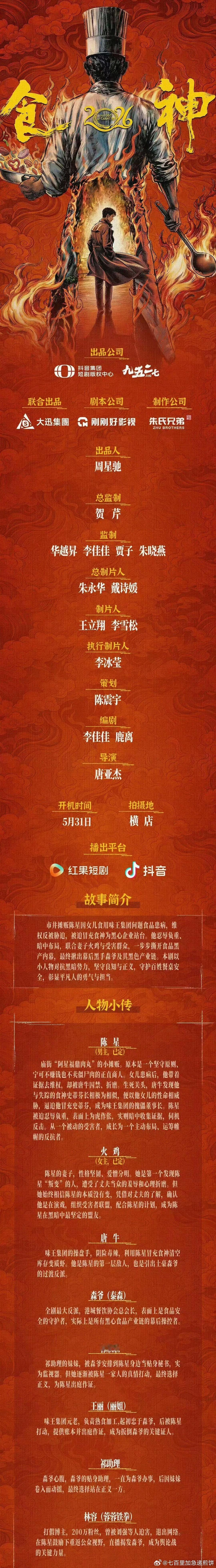 周星驰《食神》要拍红果短剧了 