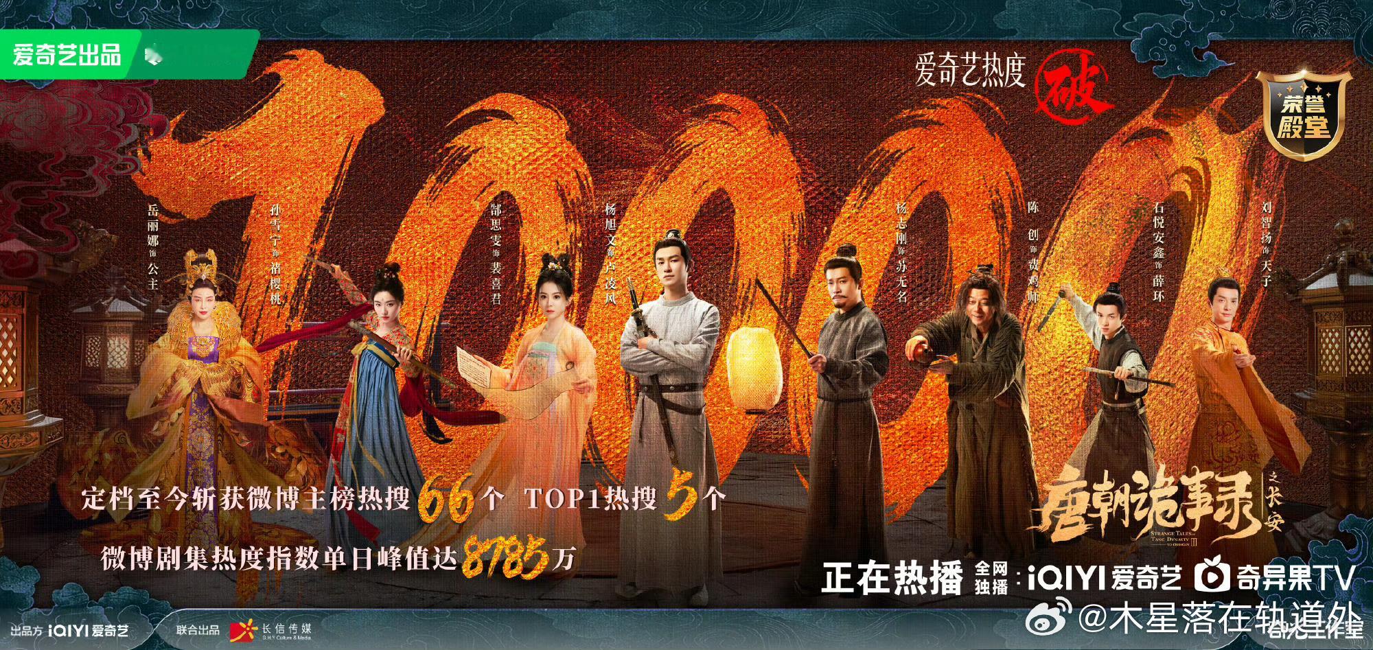 唐诡3爱奇艺站内热度破万。 