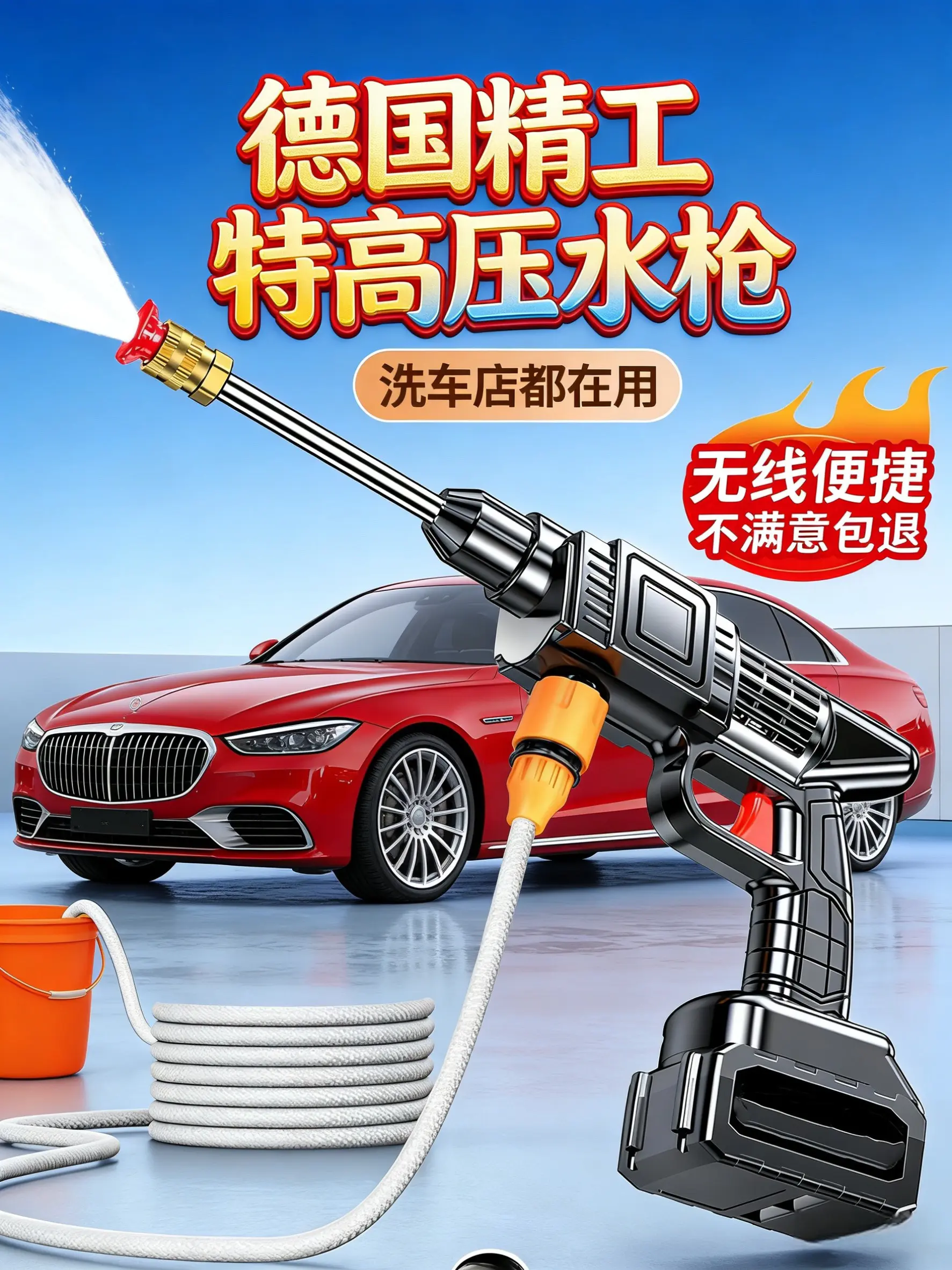 洗车水枪 高压洗车机家用洗车机 洗车好物 汽车用品