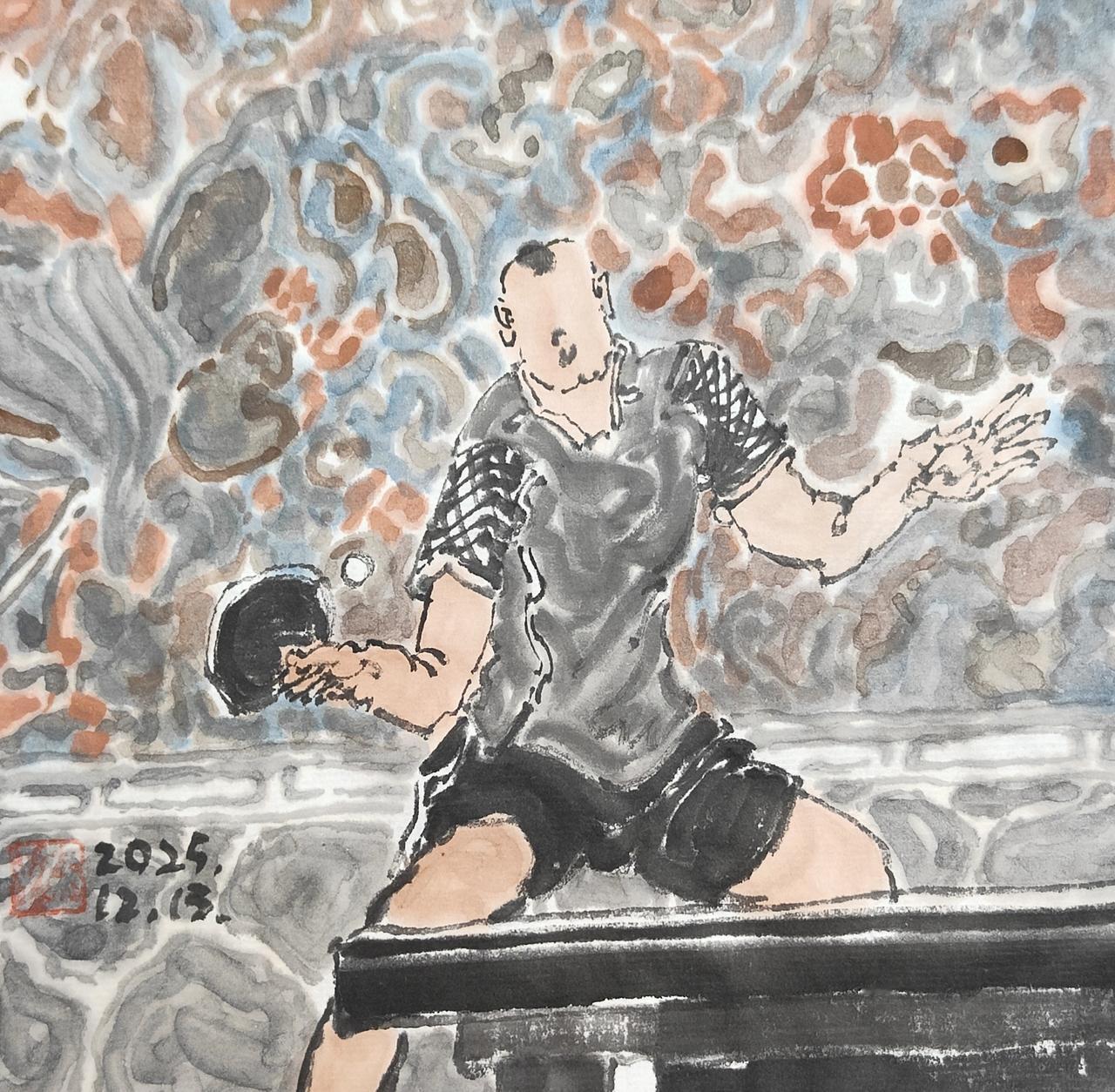 碗子的纸片水墨《自在》之一