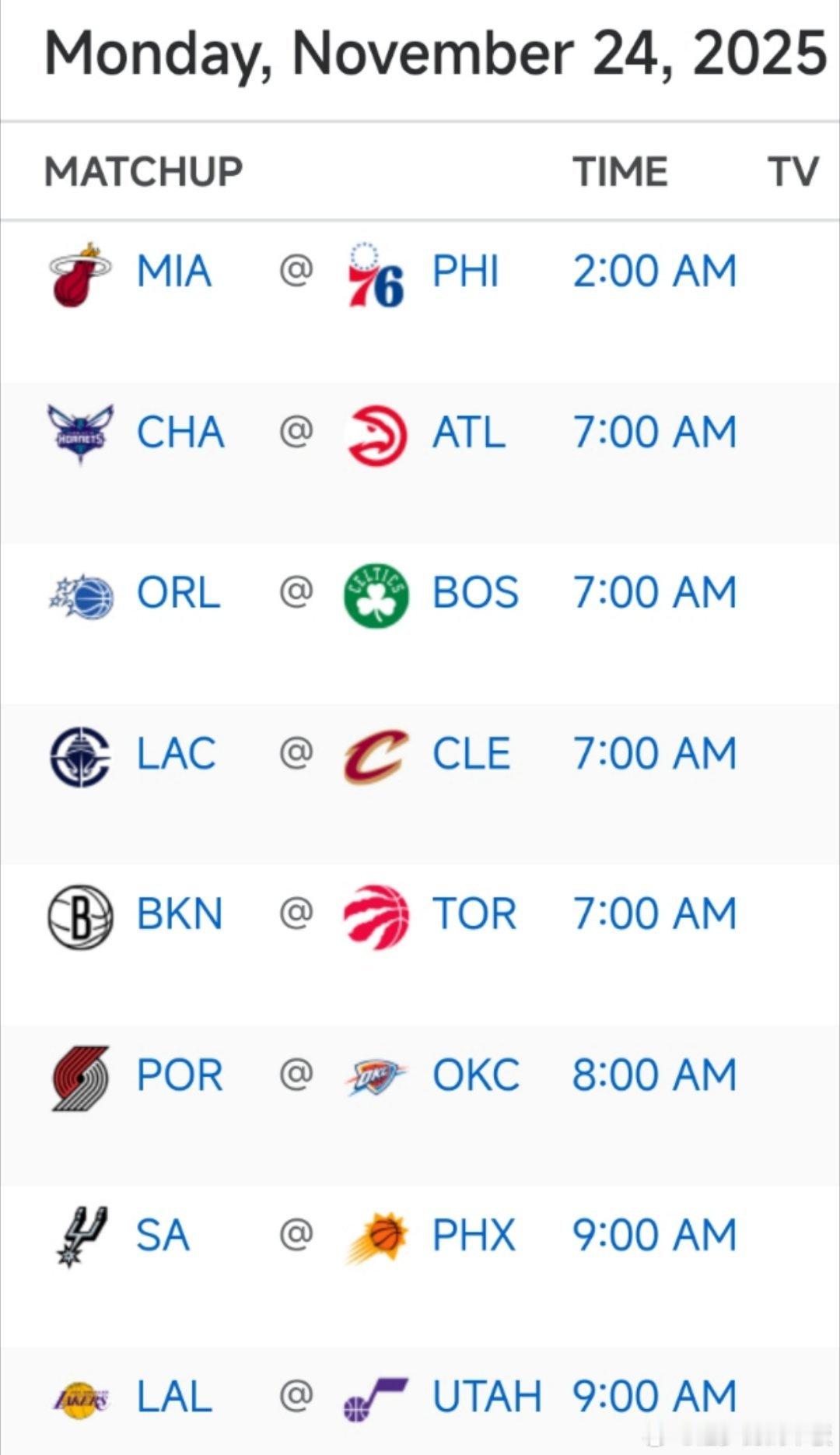 明日8场比赛预告🎬7:00 快船vs骑士8:00 开拓者vs雷霆9:00 马刺