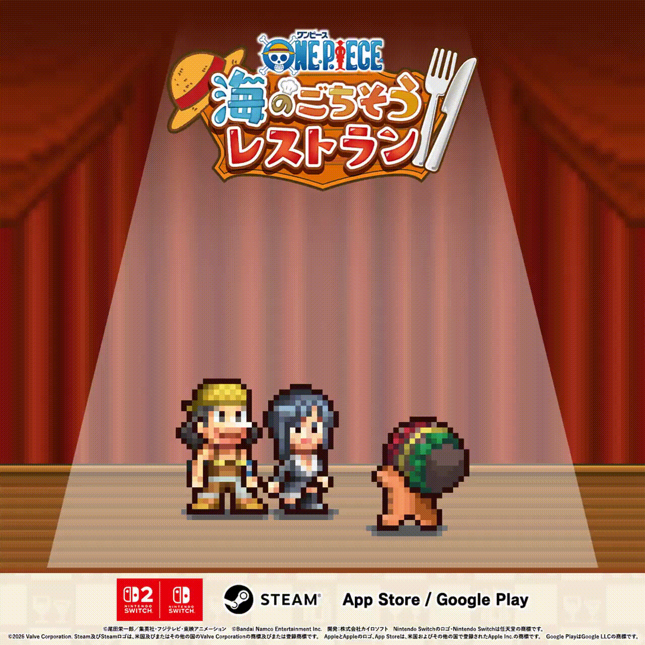 开罗游戏出品（NS/NS2/STEAM）海贼王最新像素风游戏《ONE PIECE