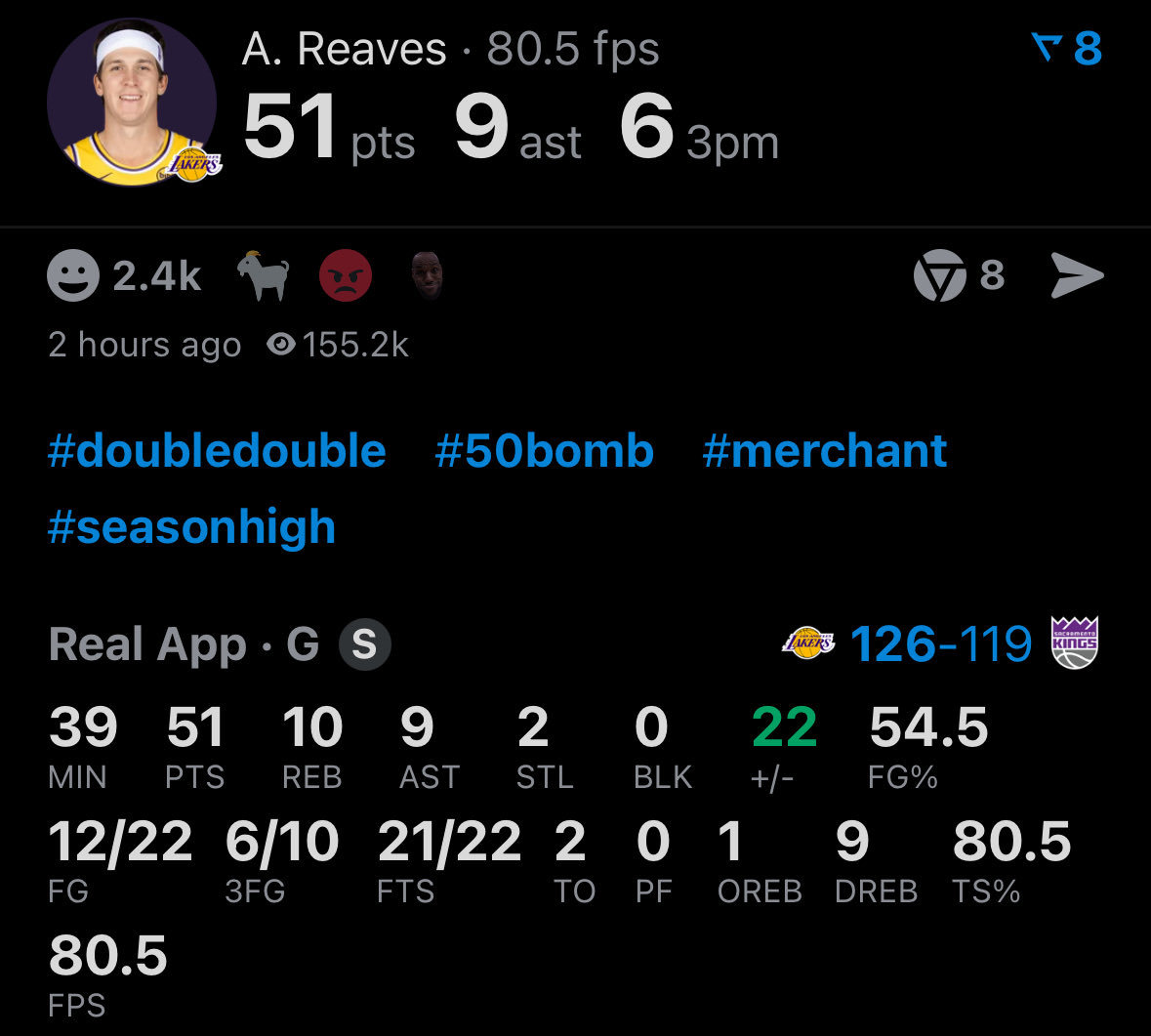 两战合砍92分。倾其所有。湖人 ​​​