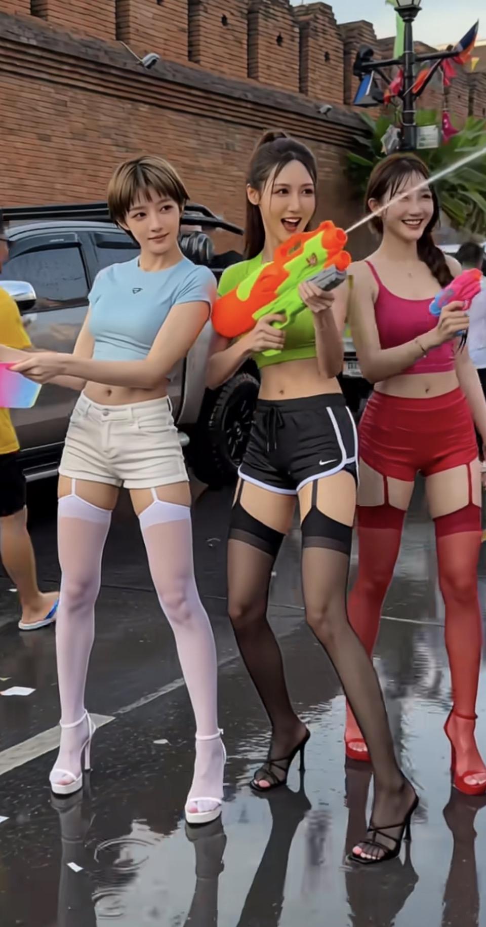 赴一场泼水狂欢，赴一场热烈盛夏㊙️走进泰国街头，瞬间被泼水节热烈欢快的氛围包裹。