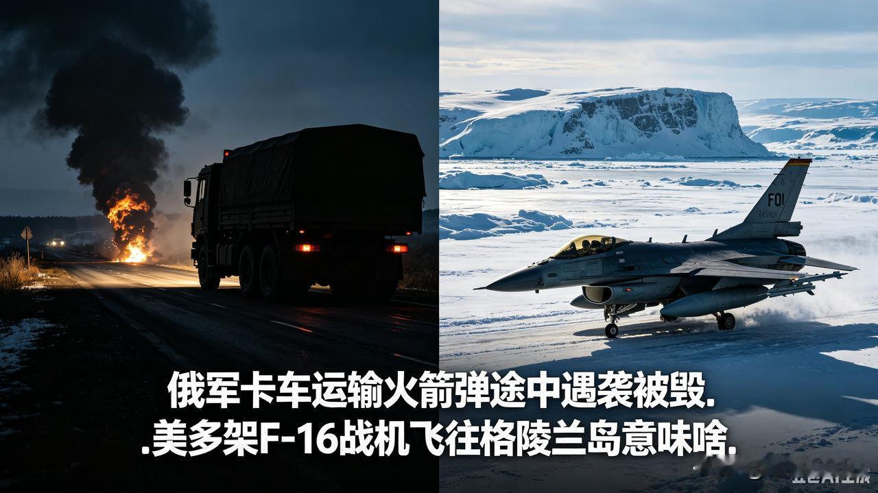 俄乌战场，俄军一辆运载火箭弹的军用卡车在公路机动途中遭乌军打击，车辆与弹药发生殉