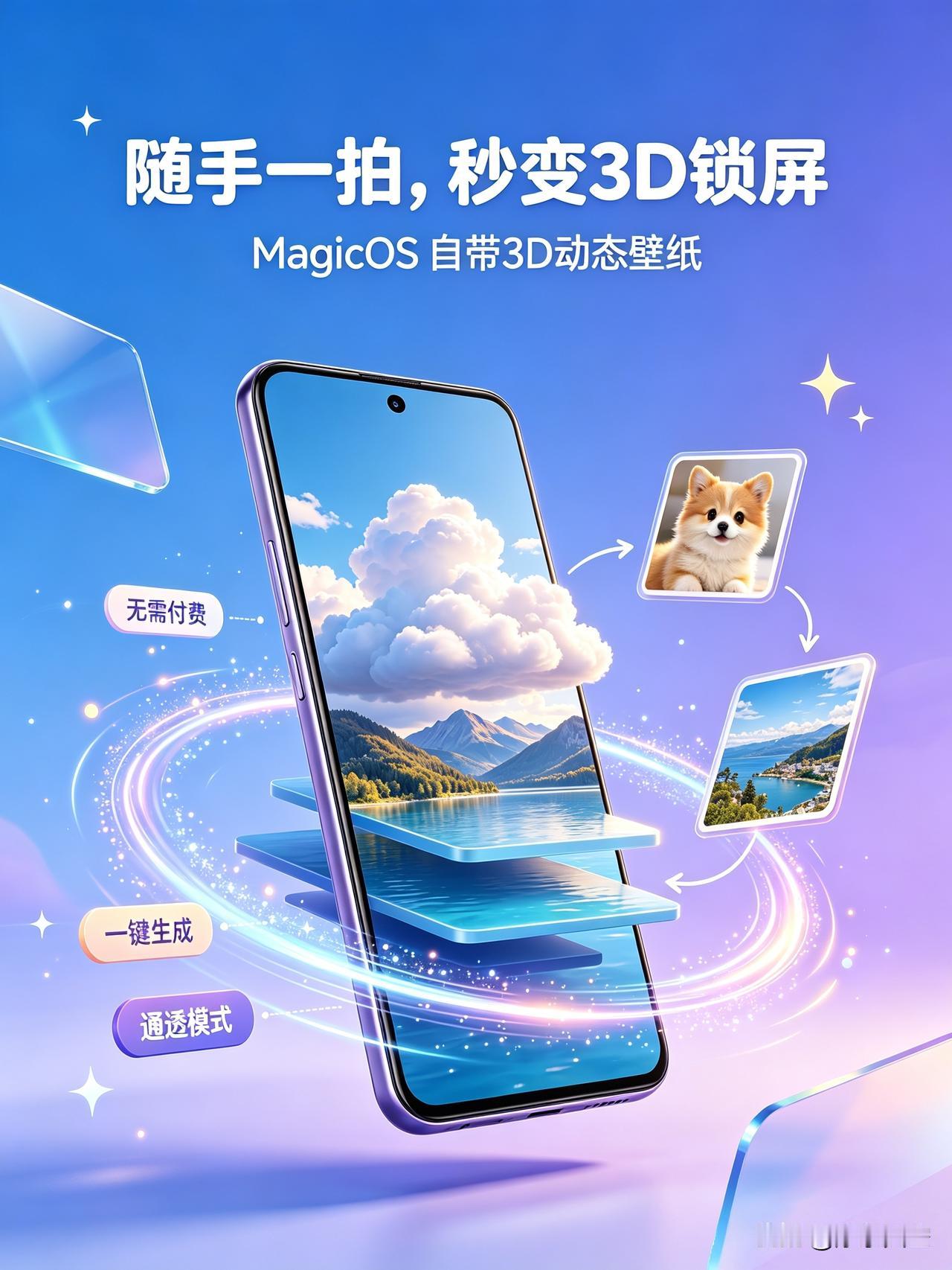 谁还在到处找付费3D壁纸啊🤣

MagicOS自带的3D动态壁纸功能直接把体验