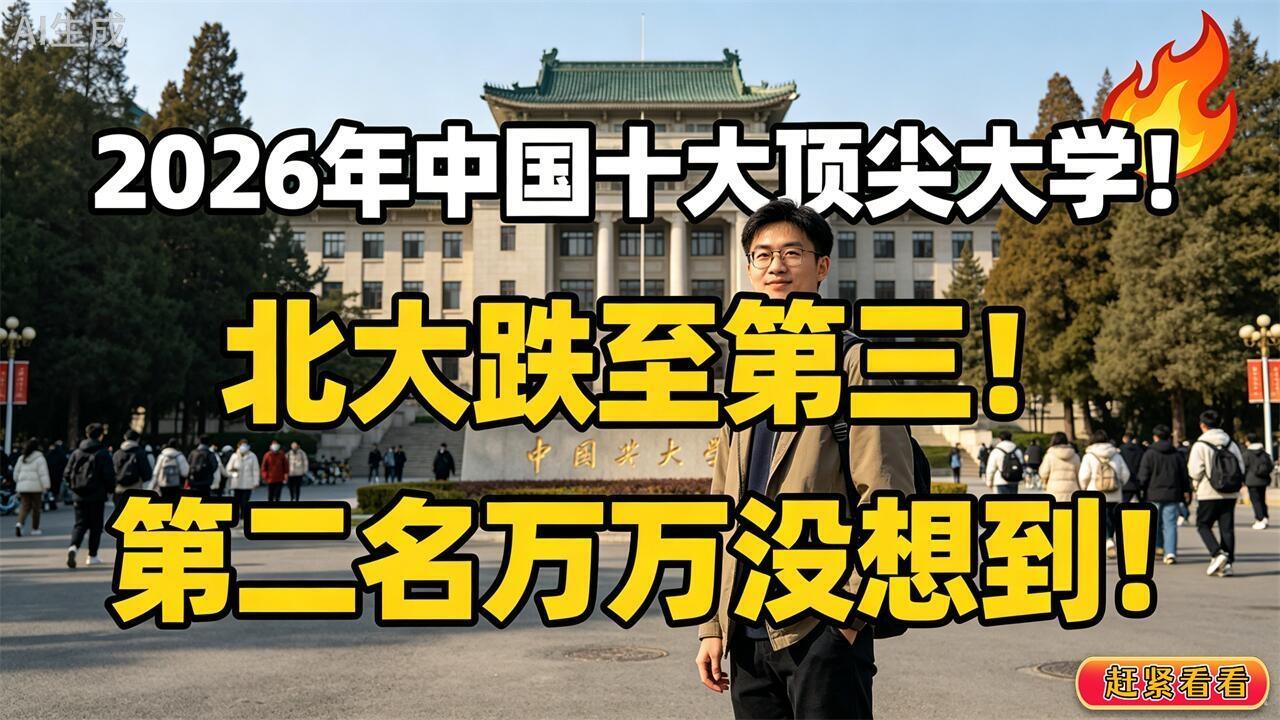 别被博眼球大学排名带偏，分数不是全部
 
刷短视频经常刷到这类标题：2026国内