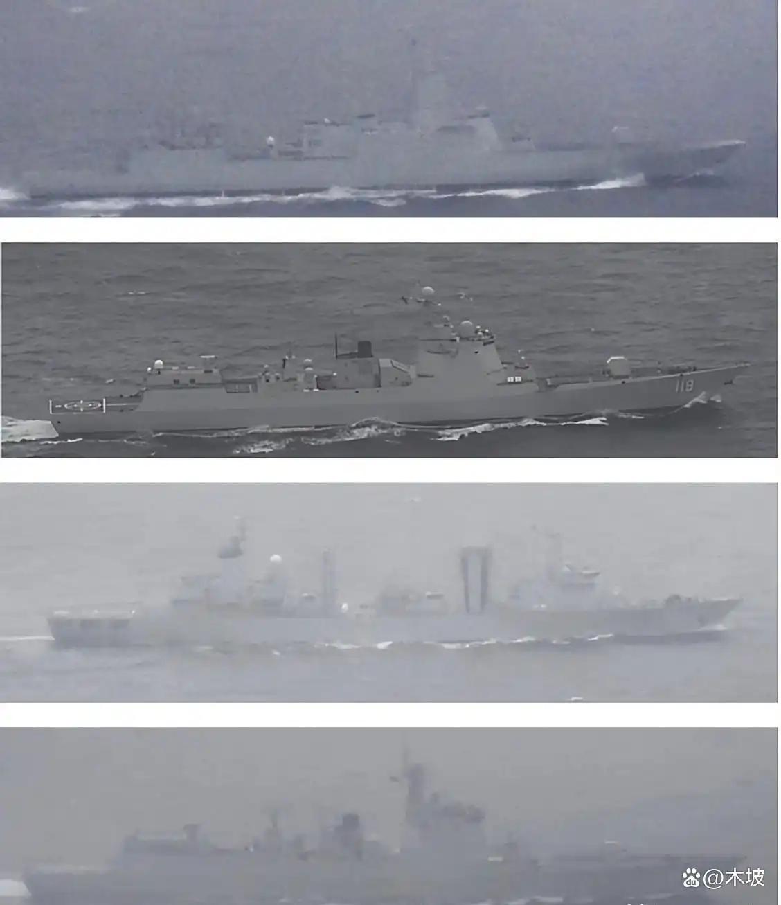 中国海军055万吨大驱编队进入日本海！2026年3月31日，日本方面发布消息，3