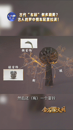 原来古人的车这么讲究金石探文明大盂鼎青铜车马构件藏着跨越千年的巧思！摇曳作响的銮