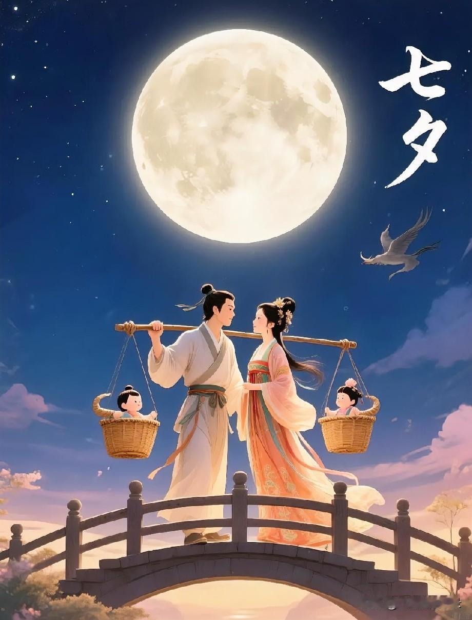 《鹧鸪天·七夕寄誓》
银汉横空鹊影斜，初心一诺付华年。
不追尘外虚无梦，独许人间