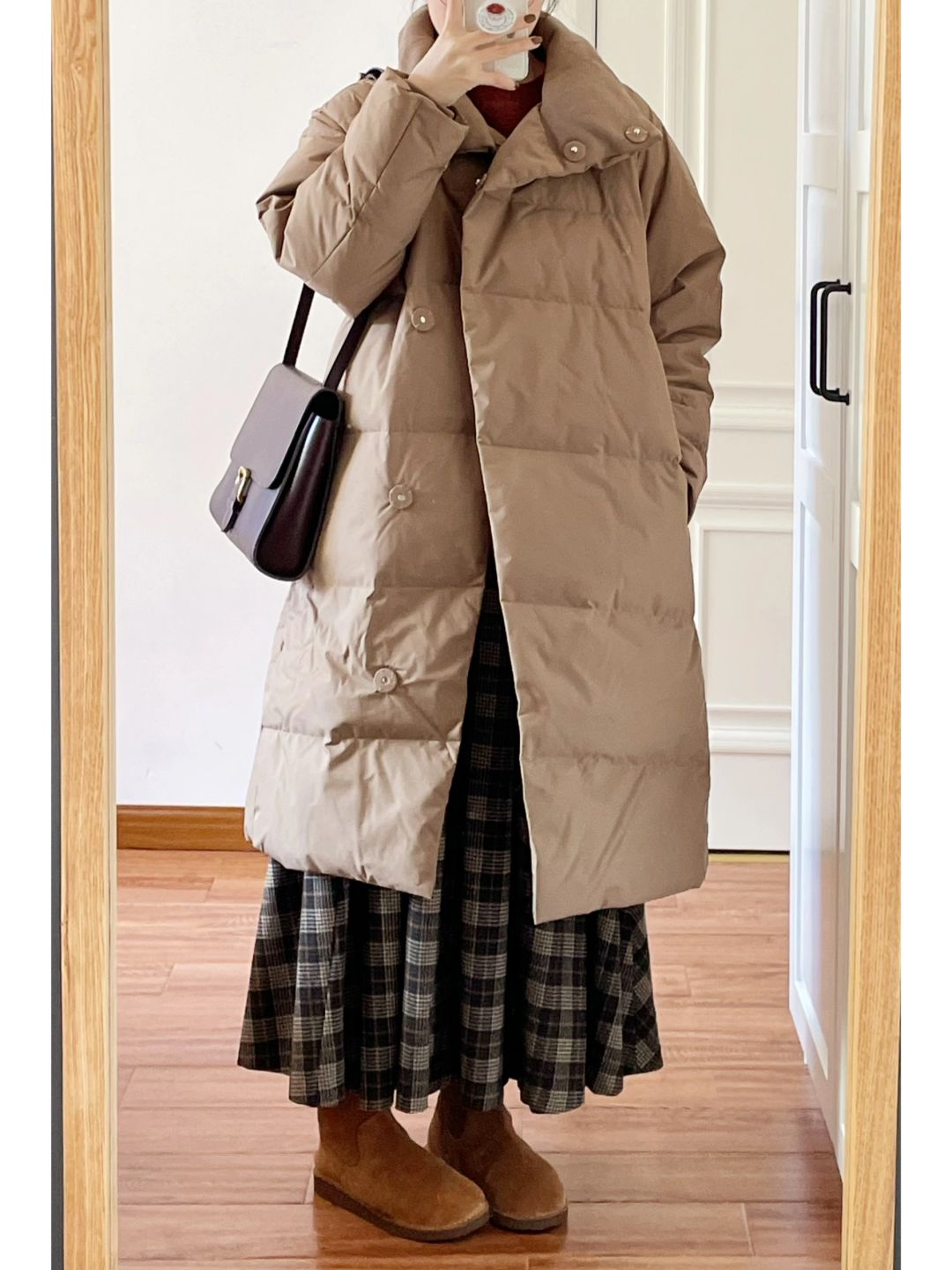 复古女孩～保暖还得是大被子羽绒服