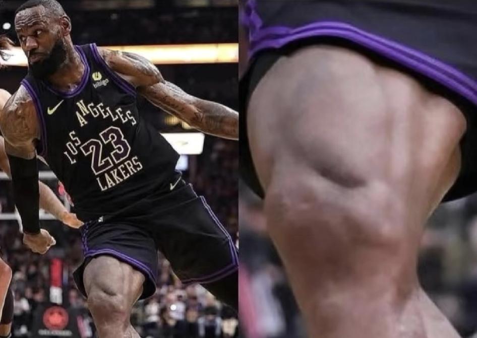 这体格！这就是詹姆斯快41岁时的腿的样子~

看看41岁的詹姆斯的腿部肌肉，他这