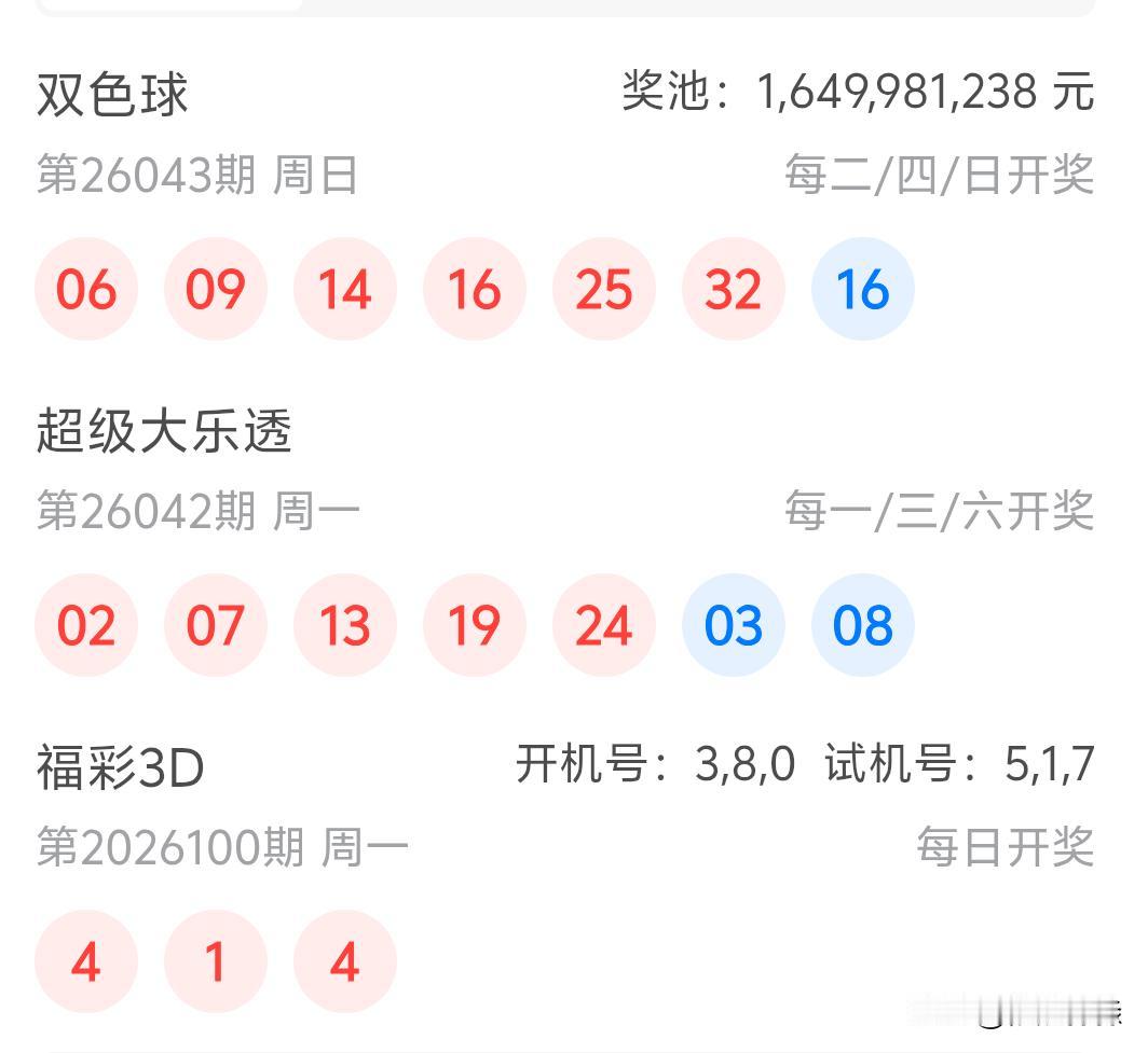 大乐透26042期开奖
02、07、13、19、24十03、08
开始连续断区了