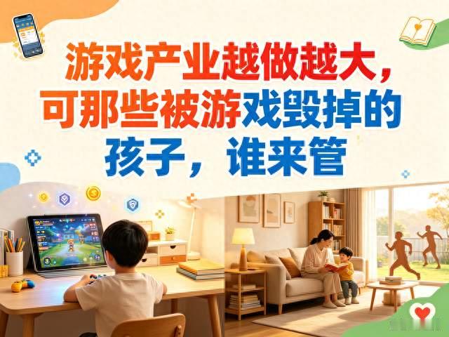 游戏产业越做越大，可那些被游戏毁掉的孩子，谁来管