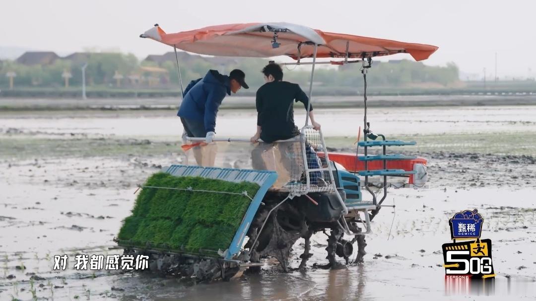 鹿晗开插秧机鹿晗嫌弃都写脸上了哈哈哈哈哈 鹿晗开插秧机这操作我给满分，五哈团在东
