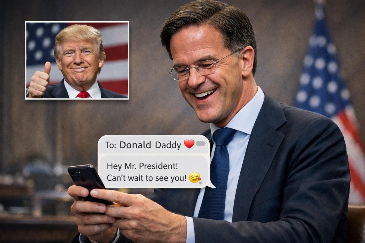 北约秘书长吕特给特朗普发短信，结尾竟然写上“迫不及待想见你”。特朗普在社交平台公