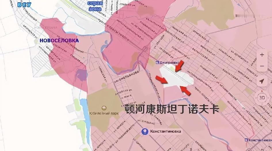 俄军南部集群突击队已抵达顿河康斯坦丁诺夫卡西北郊，这表明俄军已占领该市超过95%