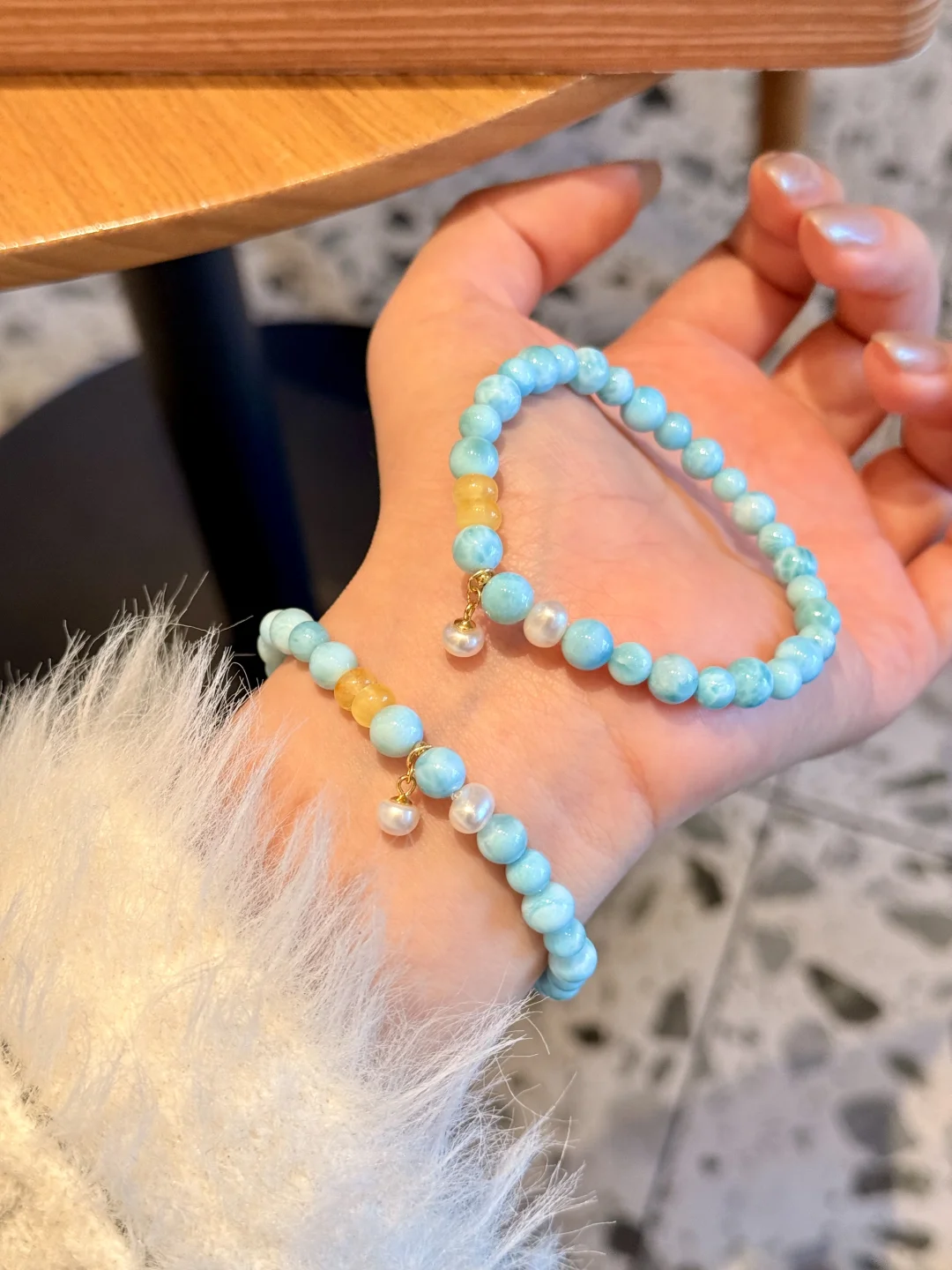 海的女儿🧜🏻‍♀️无数次沉沦在海纹石的温柔！