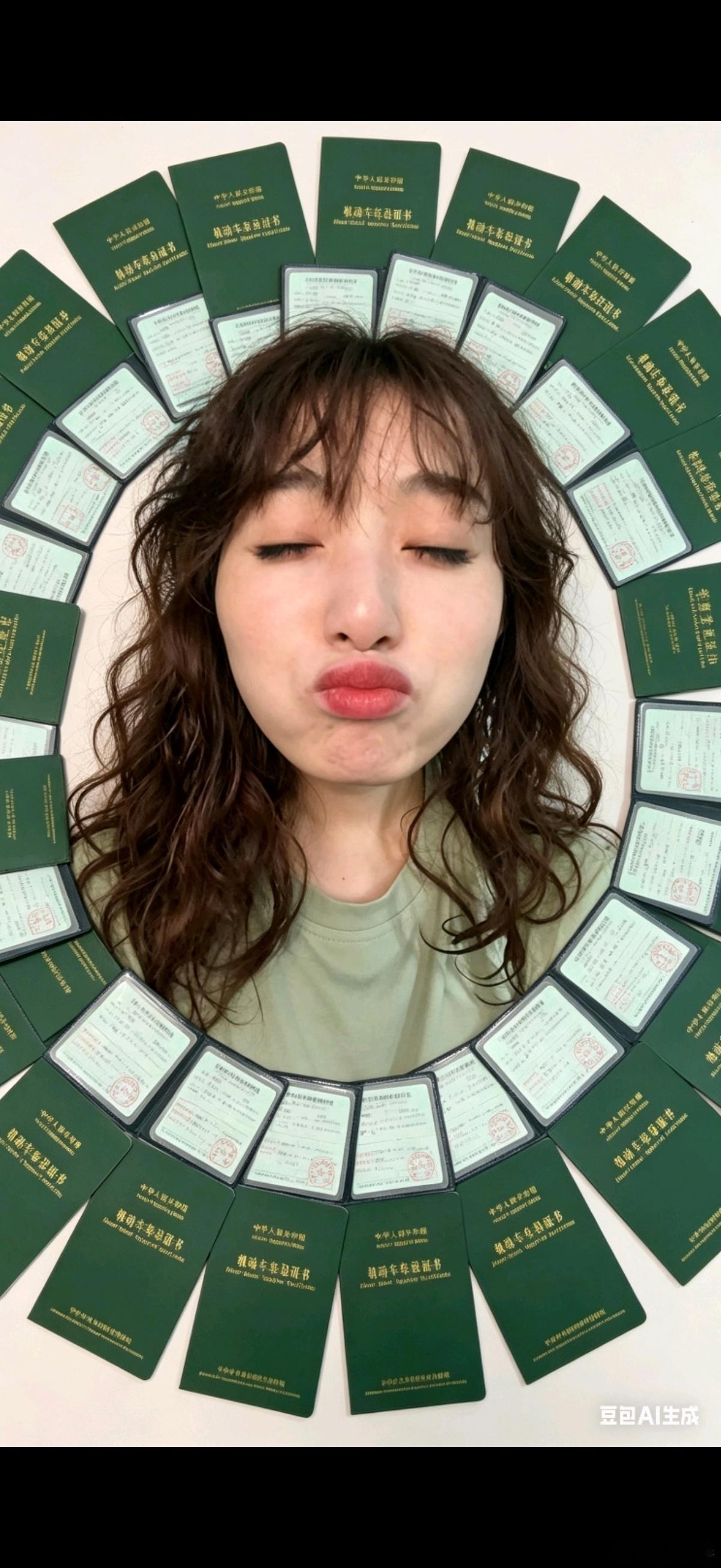 大家帮我数数我有几辆车了？不够的话，我让豆包再补点(AI生成，仅供娱乐，请勿当真