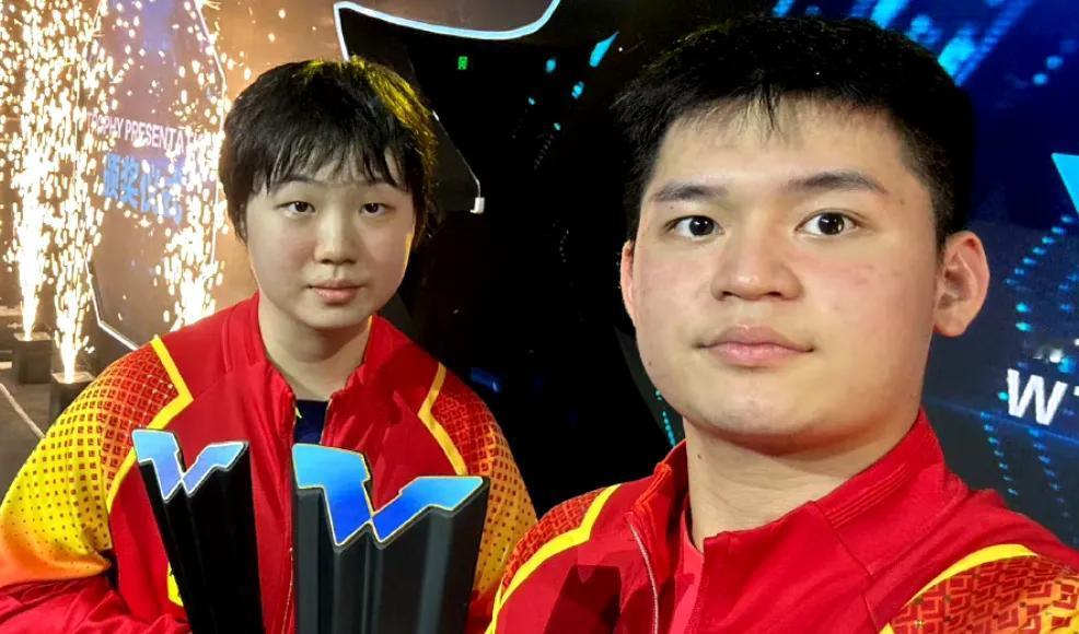 林诗栋/蒯曼获混双冠军！
#WTT太原常规挑战赛2024# 混双决赛在国乒内进行