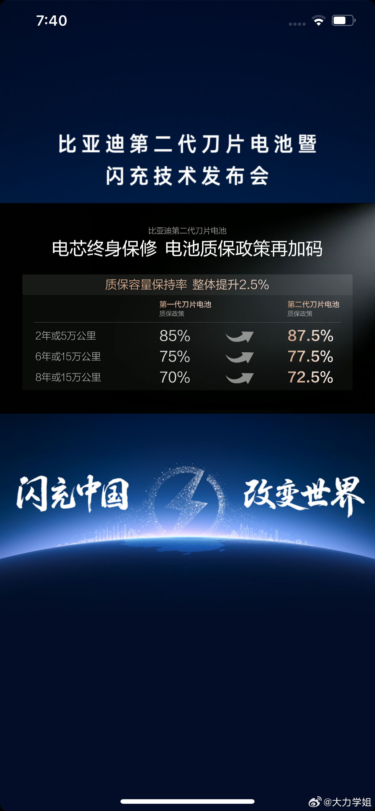 充电9分钟，续航破千公里——比亚迪第二代刀片电池重新定义闪充标准。常温下5分钟充