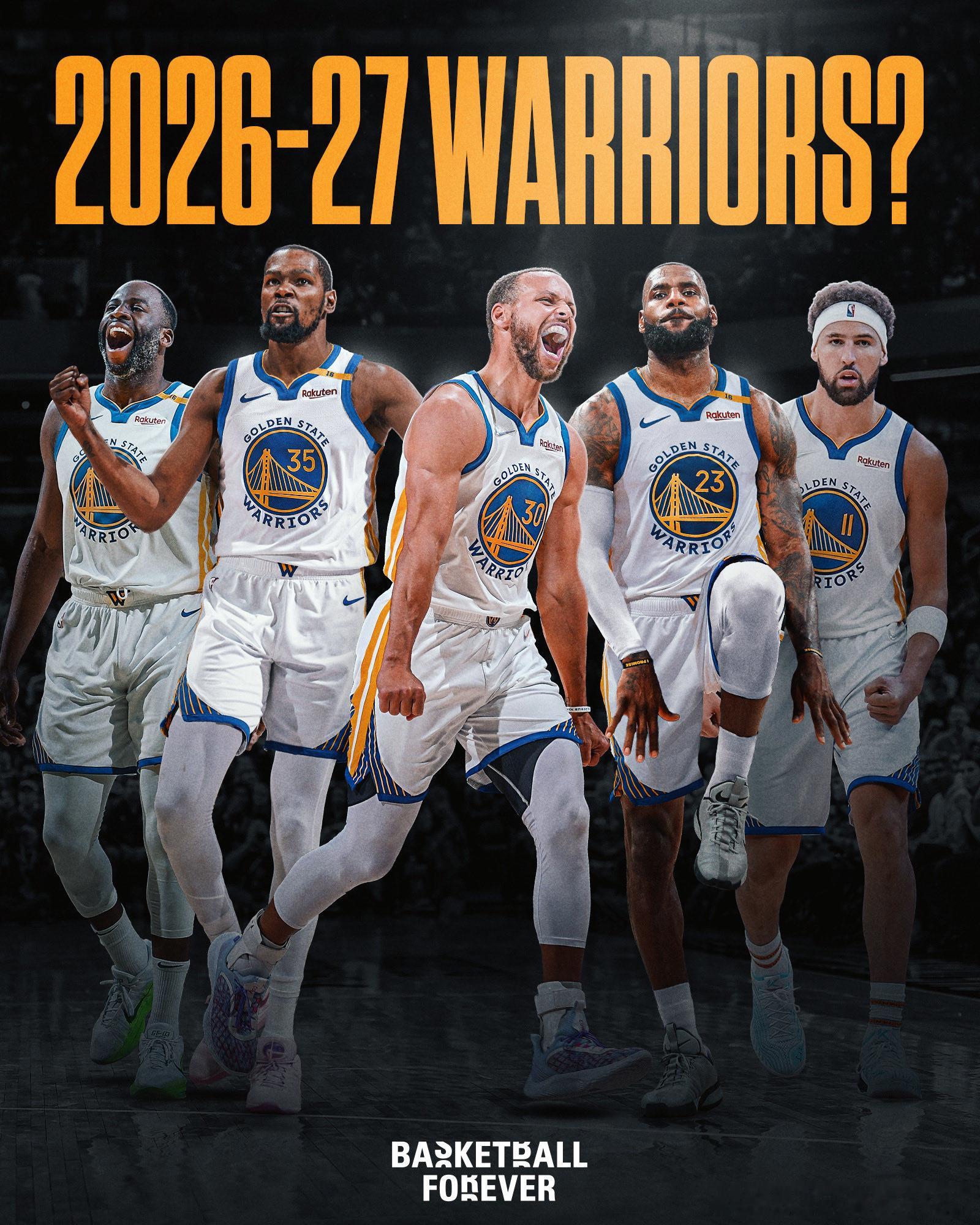 NBA 比尔·西蒙斯说，詹姆斯、杜兰特和克莱汤普森应该想办法联手加盟勇士队——“