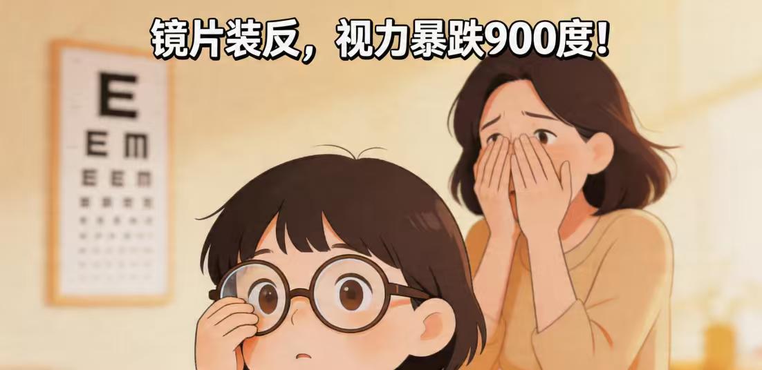 镜片被装反，孩子近视暴涨到900度！妈妈崩溃：眼睛的伤害，谁赔得起？
**配镜一
