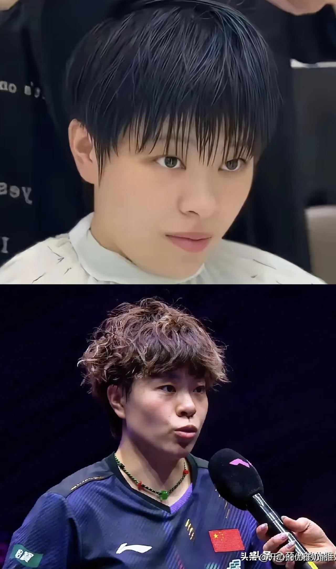 大迪快去剪头发吧，今天都被判遮挡了。
大迪从年前烫头发，到现在都两个月了，卷发越