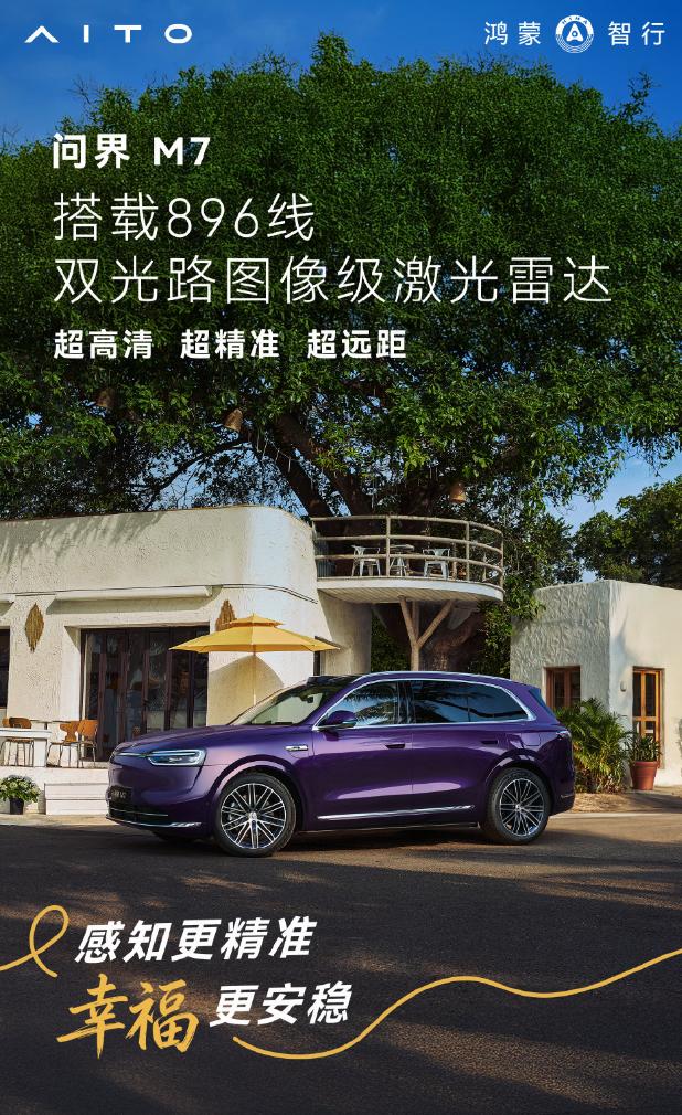 鸿蒙智行官宣，多款车型搭载896线激光雷达，问界6/7/8/9，智界R7和新S7