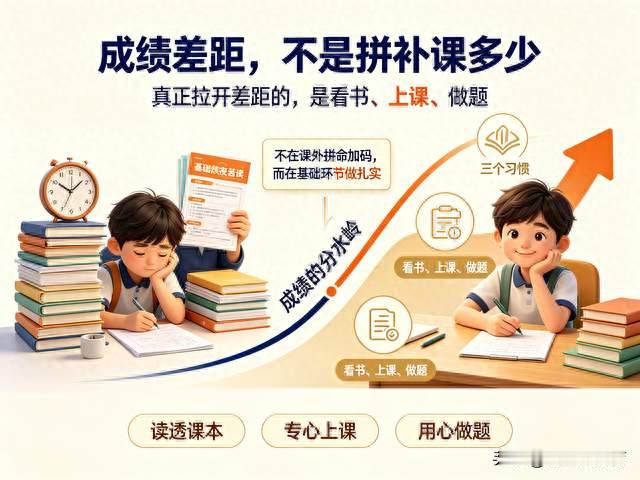 拼命补课、刷题成绩依旧上不去？决定孩子成绩的，就这 3 个习惯
