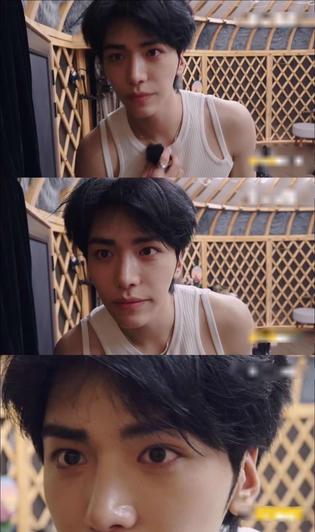  咱就是说这个邵子恒素颜妆后都是神颜！支持男明星在镜头前化妆，好的观感就是从干干