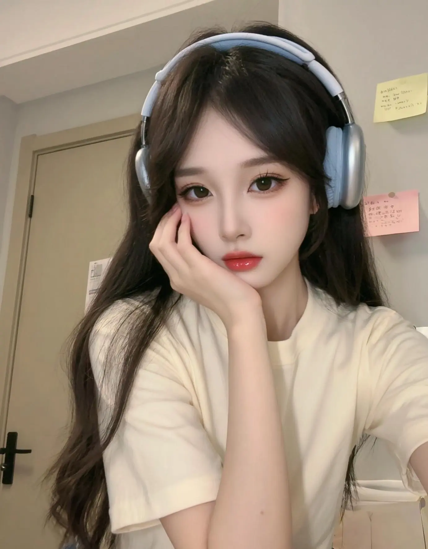 白色耳机风 初恋脸 耳机少女风 耳机软妹 甜妹