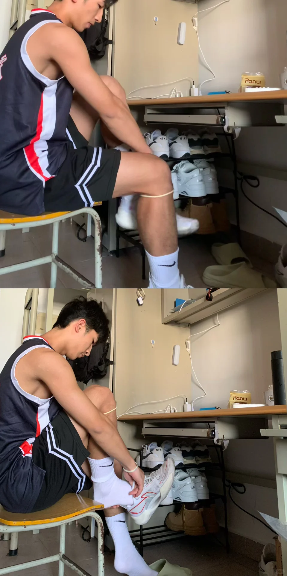 男大日常｜出门打球和宿舍健身日常✅live图