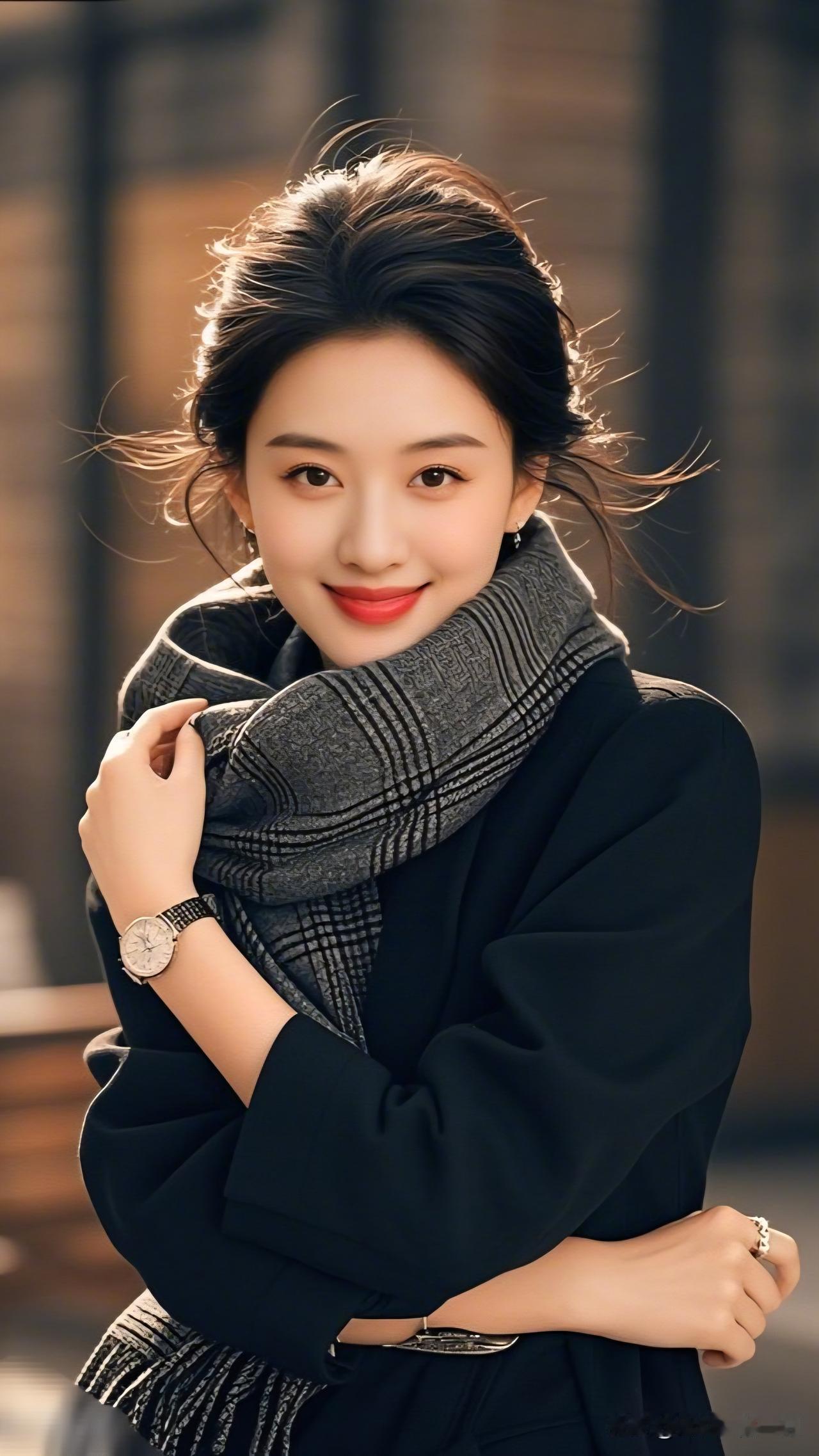 冬日暖阳下的甜美笑容，温暖如初❤️女生如何穿搭看起来时尚更有品味呢