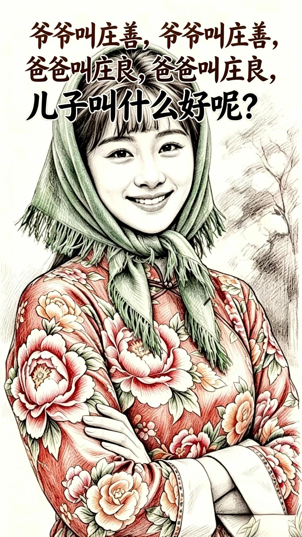 庄家三代单传。爷爷叫庄善，爸爸叫庄良。
儿子起什么名字好呢？想起一个高大上，寓意