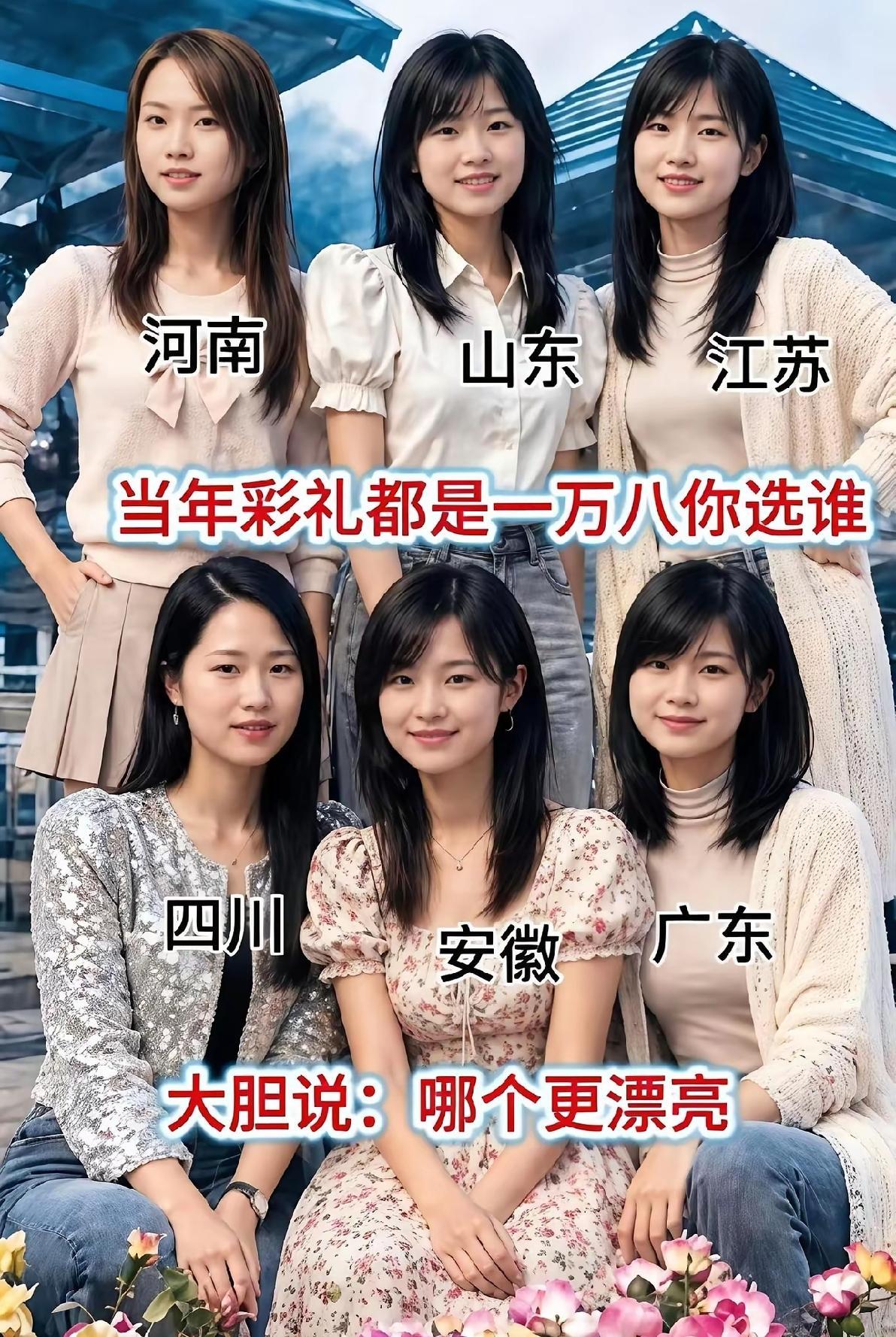 当年彩礼都是一万八，你选谁？大胆说：哪个更漂亮？