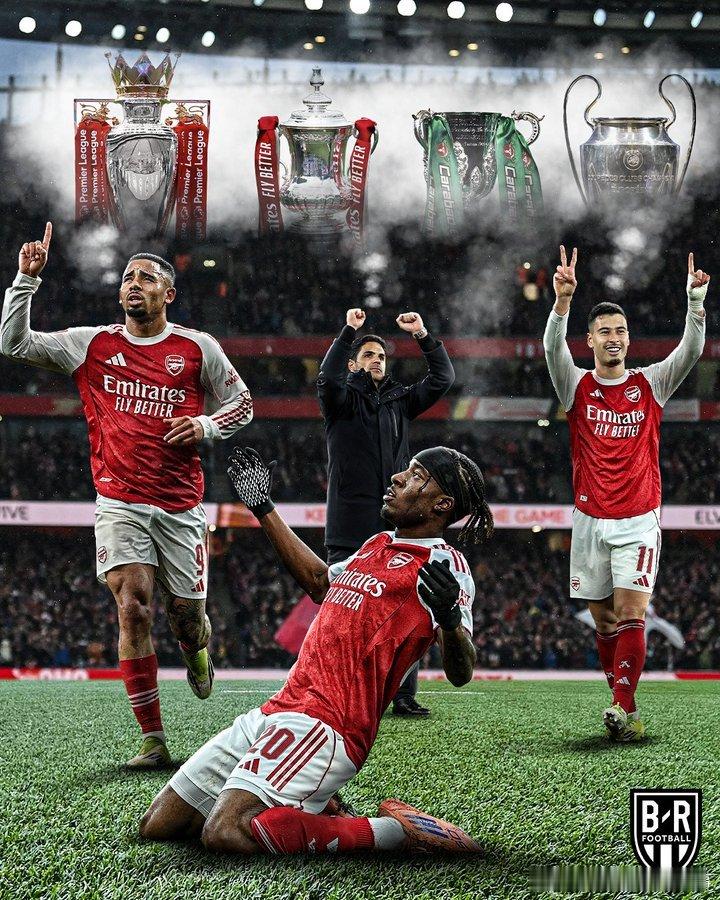 本赛季阿森纳四线成绩阿森纳4比0维冈晋级 ▪️ 英超积分榜领跑▪️ 闯入联赛杯决