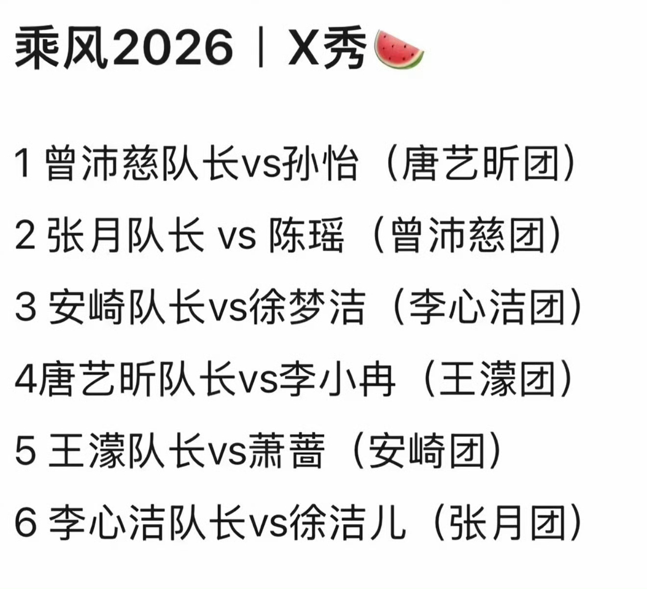 网传浪姐X秀阵容孙怡阚清子四公X秀浪姐网传的X秀阵容 这下更有看头了曾沛慈队长v