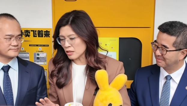 昨天下午郑丽文在上海实地体验了美团的无人机配送服务，她亲自点了几杯COCO奶茶，