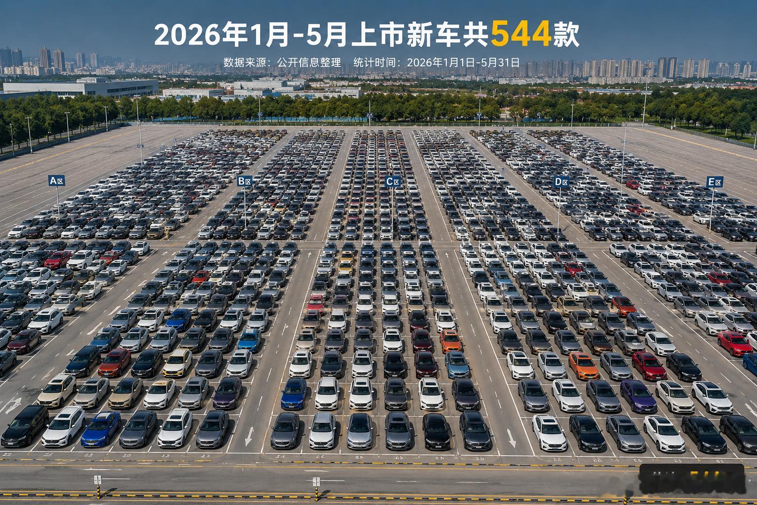 2026年就快过半了，你知道从1月到5月一共有多少款新车上市吗？这个数字是544