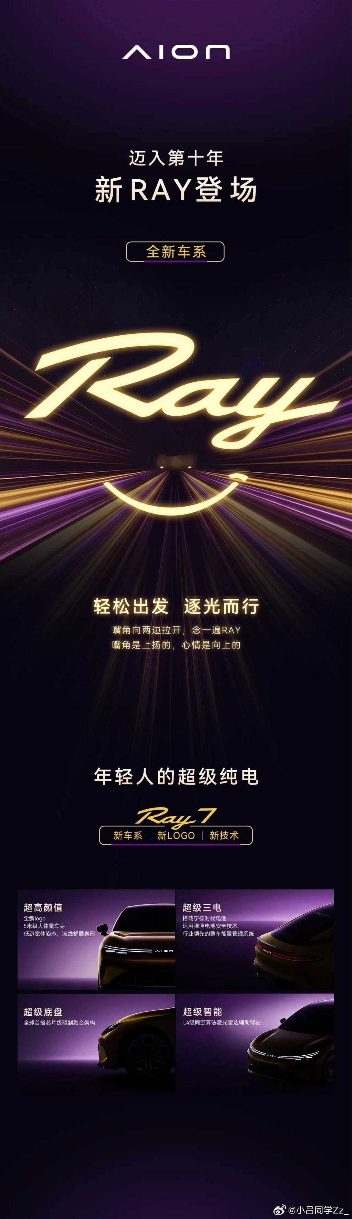 埃安这次新出了RAY车系，主打给年轻人打造的纯电车。大家期待吗广汽埃安迈入第十年
