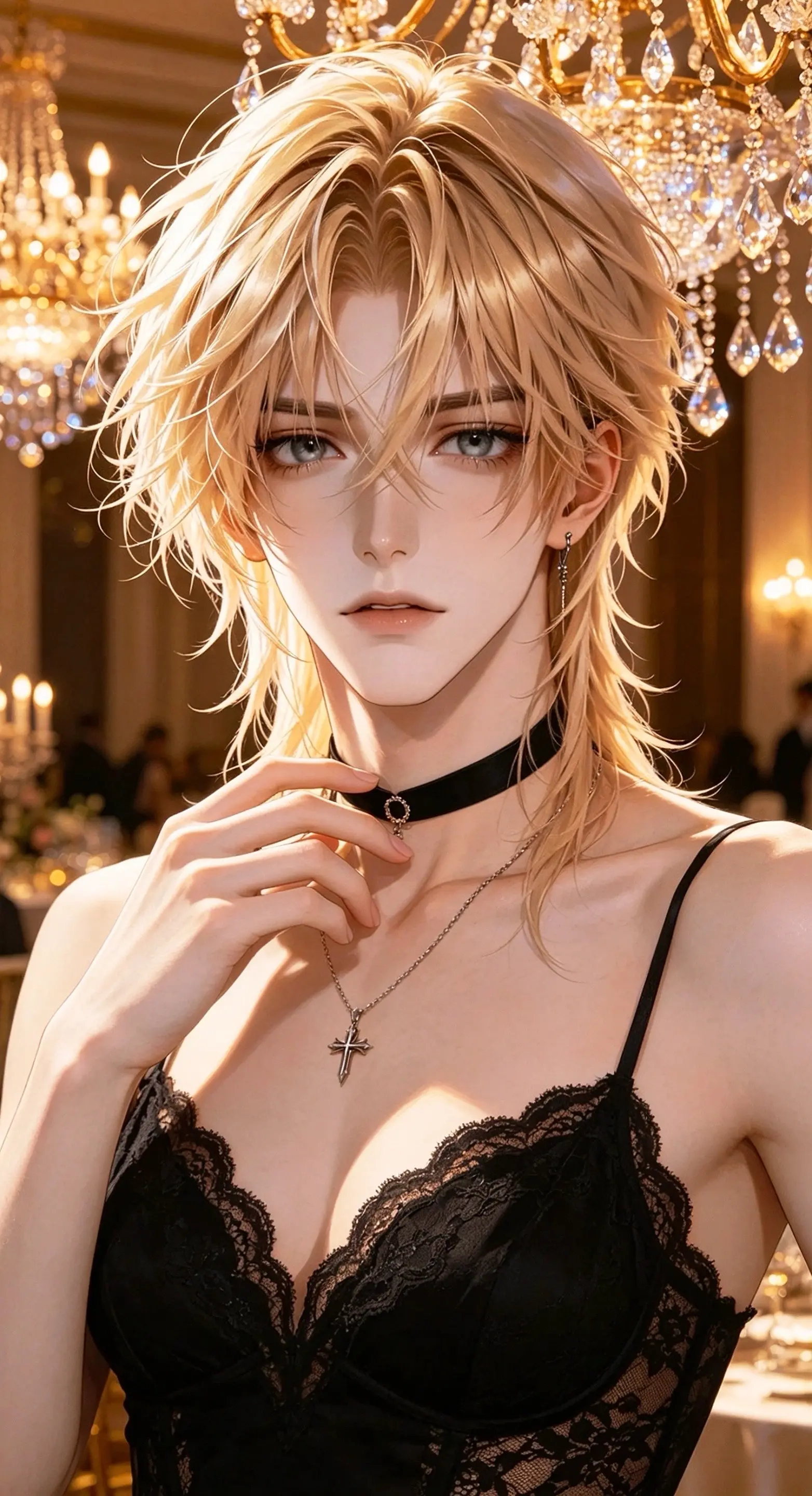 AI去水印美男写真 ai创作 星空下的美少年 异世界男主 二次元美男