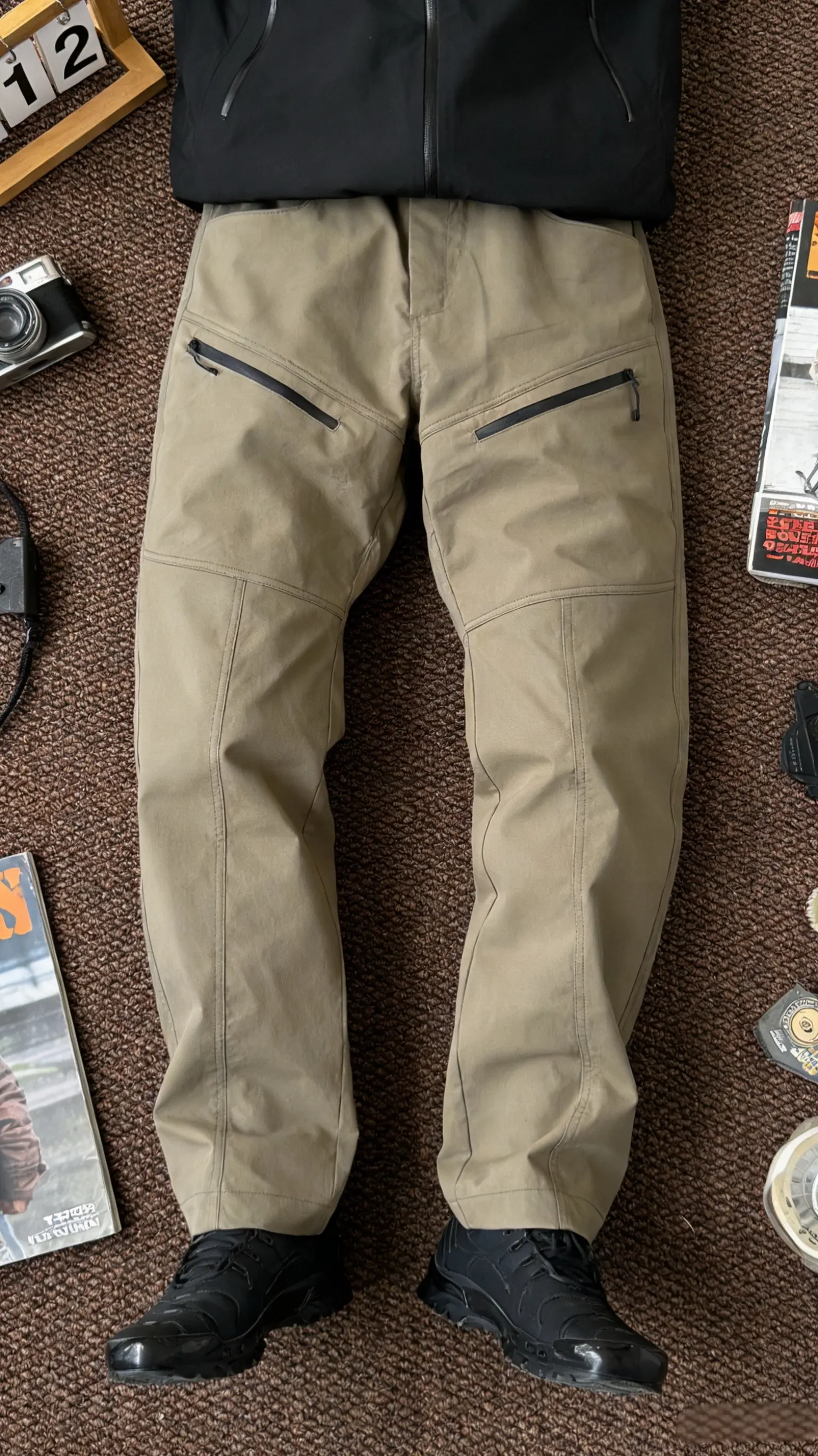 谁能拒绝这款春季美式户外直筒软壳冲锋裤百搭长裤