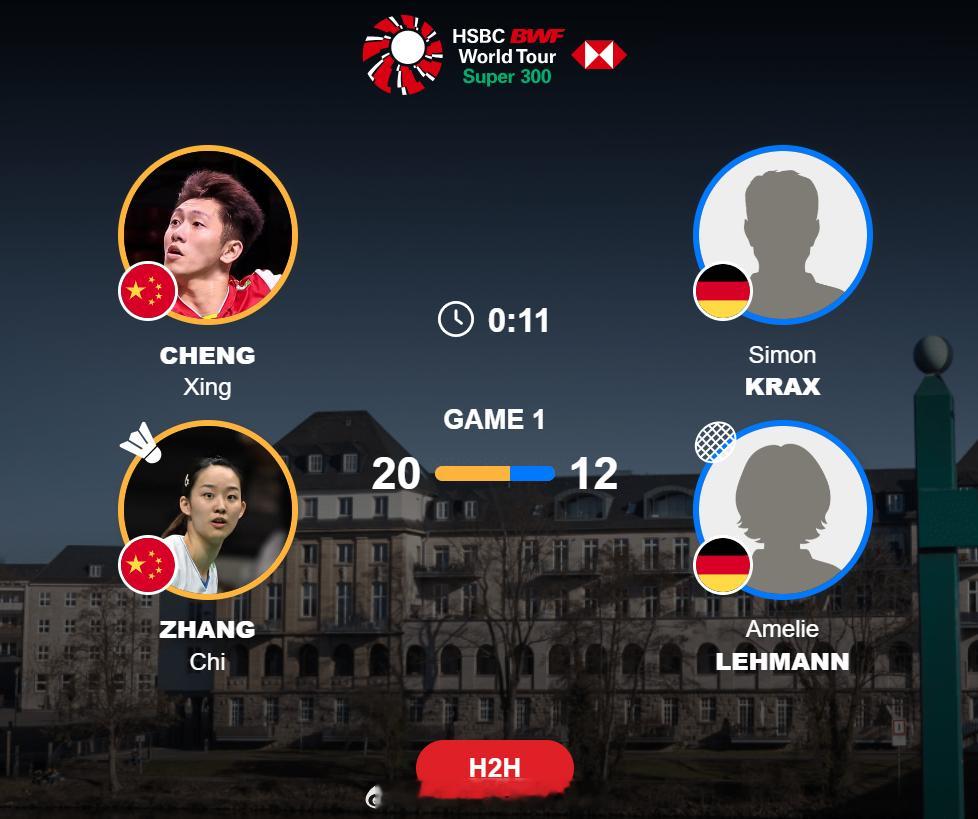 混双 1/16赛程星(7)/张驰 21-12 克拉克斯/艾米莉很好！！2026年