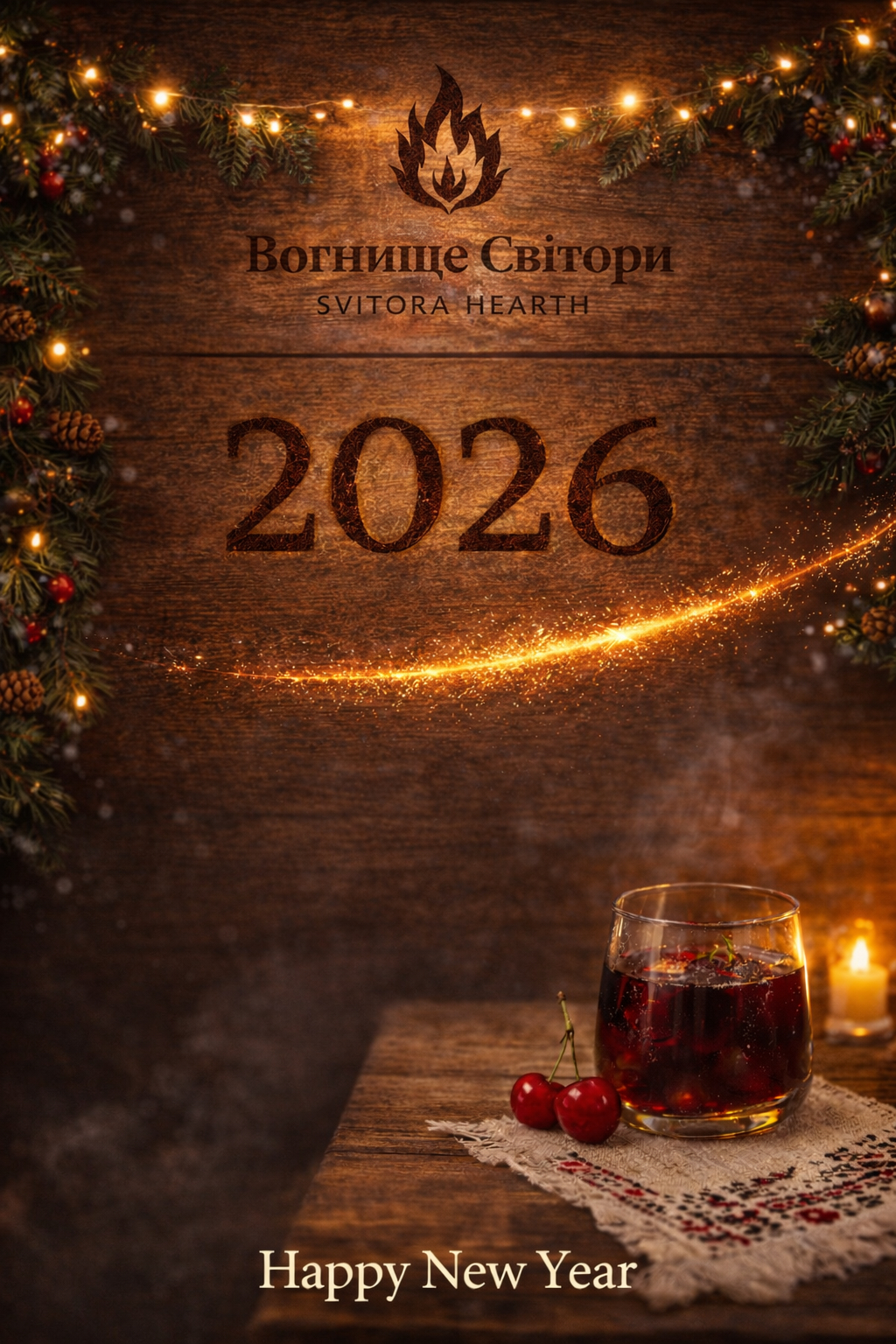 祝大家平安幸福，新年快乐！2026跨年我的餐厅Вогнище Світори （